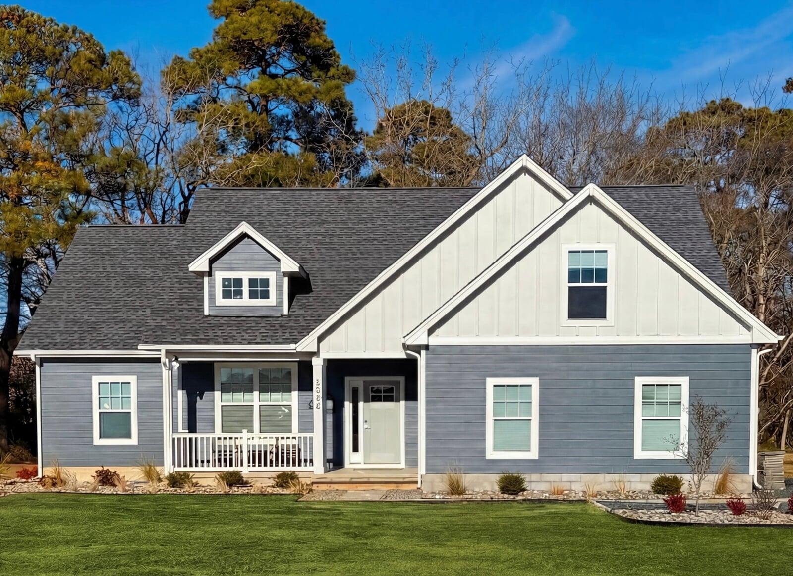 Front view of the home